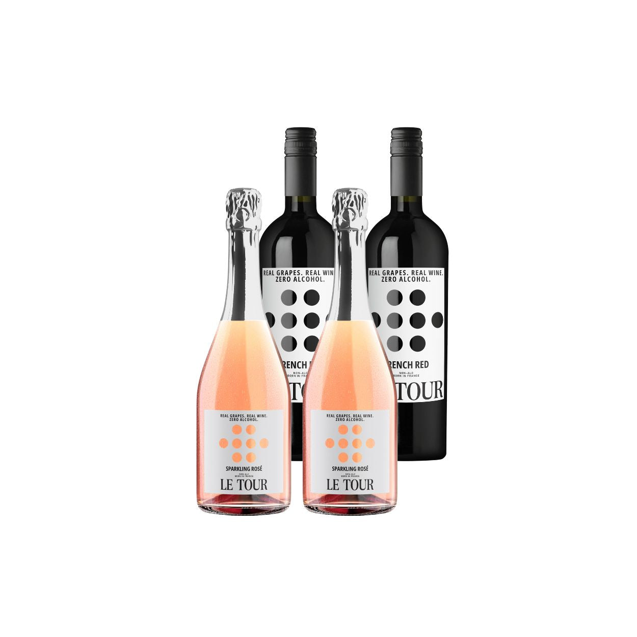 two-bottles-of-le-tour-non-alcoholic-sparkling-rose-and-two-bottles-of-le-tour-non-alcoholic-french-red-wine